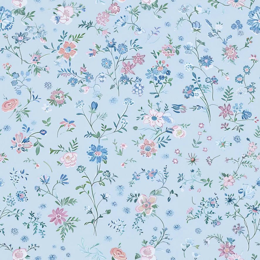 Violet Floral Wallpaper - Benton Lane Home - Painted Paper