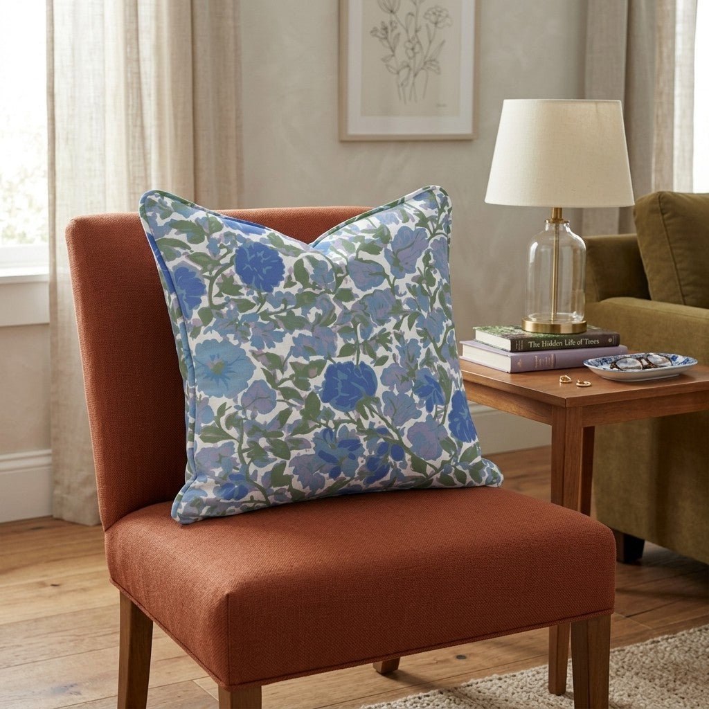 Violets on Wren Throw Pillow - Benton Lane Home - Hillcroft Home