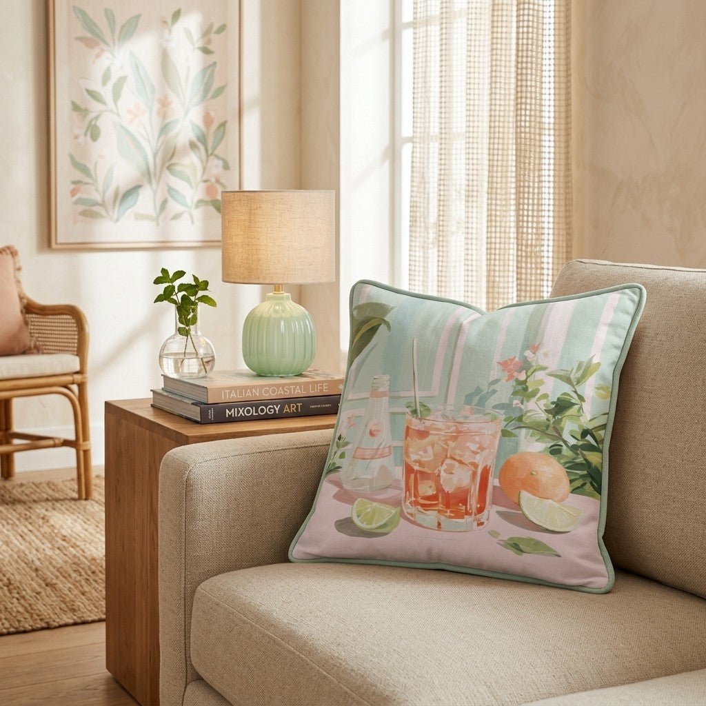 Vivid Aperol Throw Pillow - Benton Lane Home - Hillcroft Home