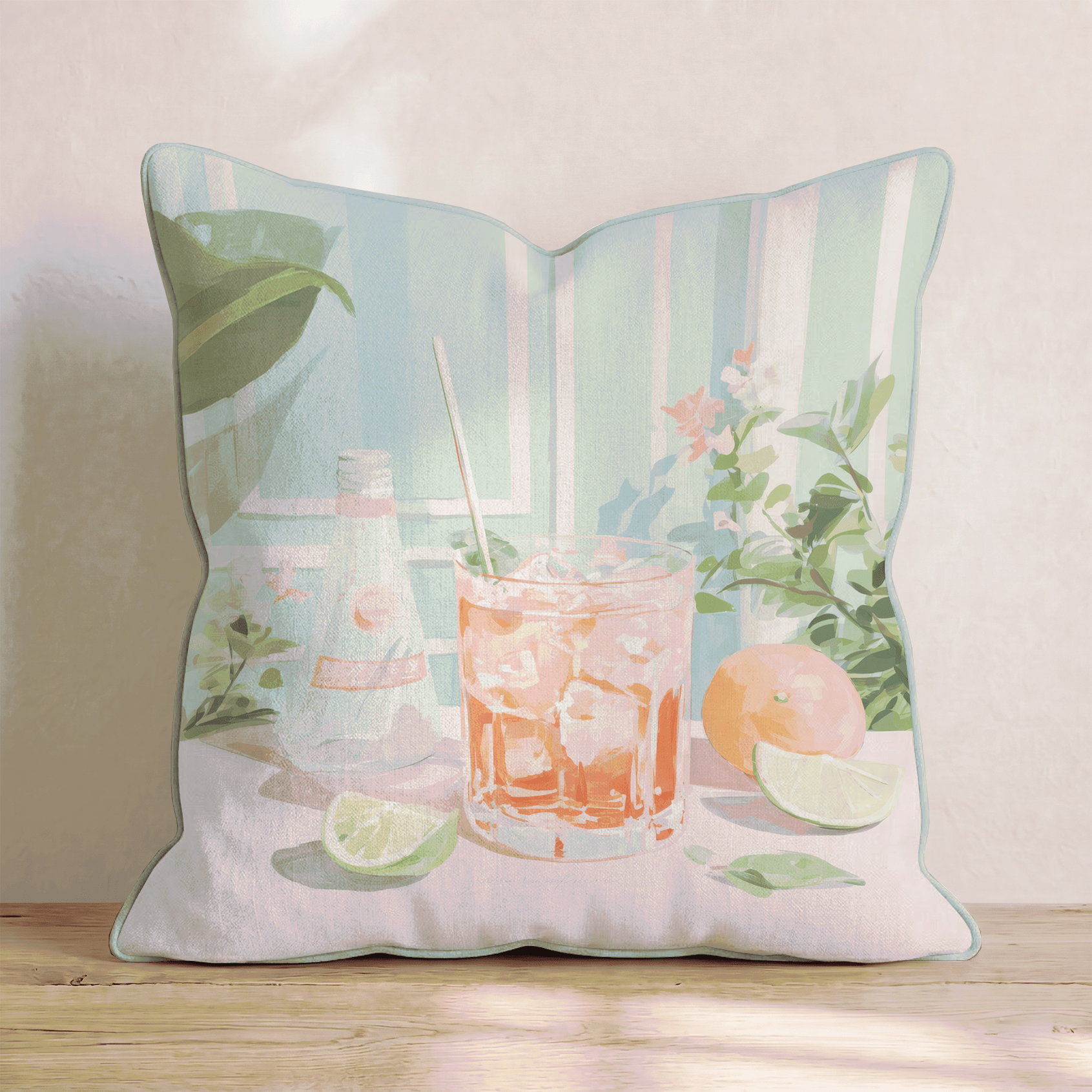 Vivid Aperol Throw Pillow - Benton Lane Home - Hillcroft Home