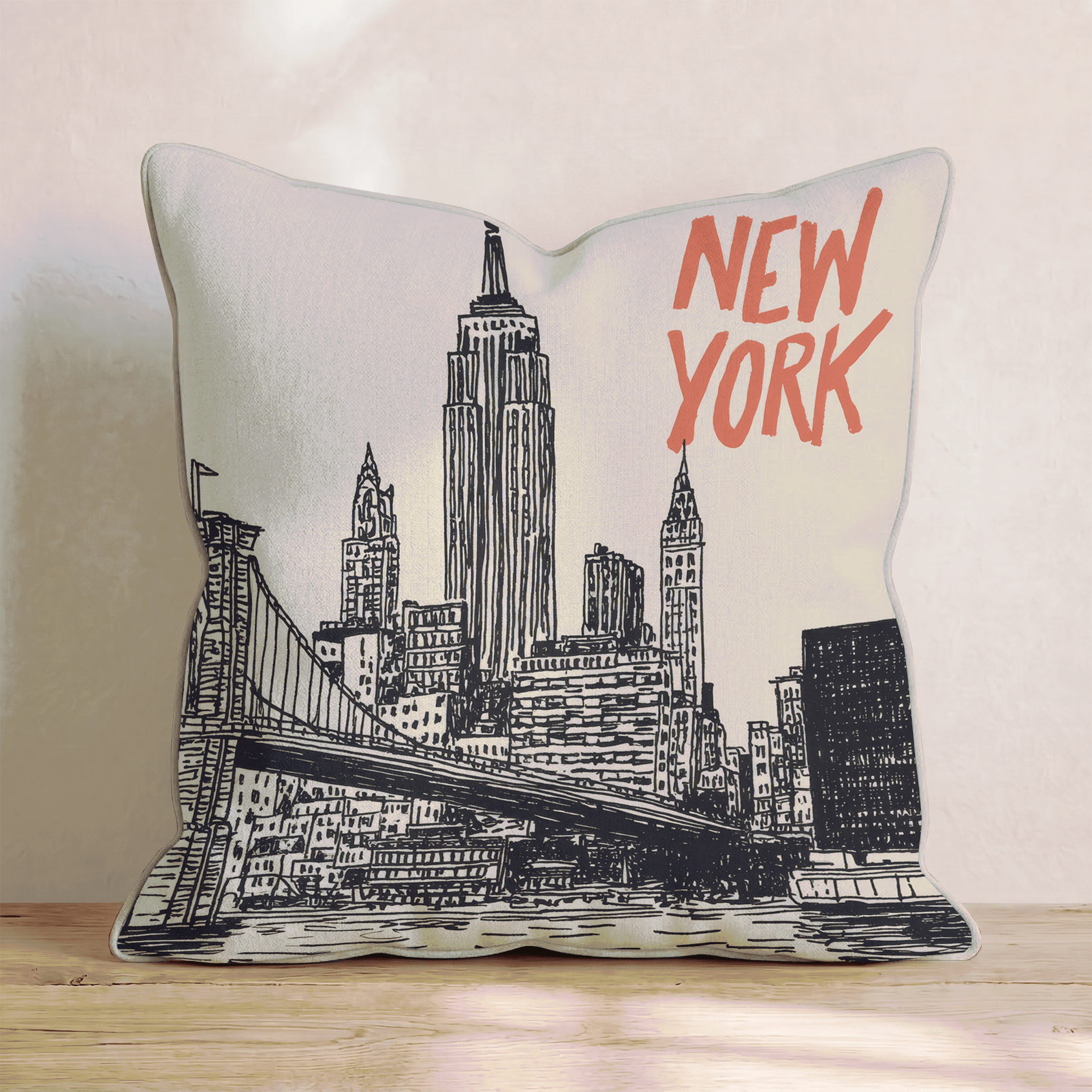 Welcome to New York Throw Pillow - Benton Lane Home - Hillcroft Home