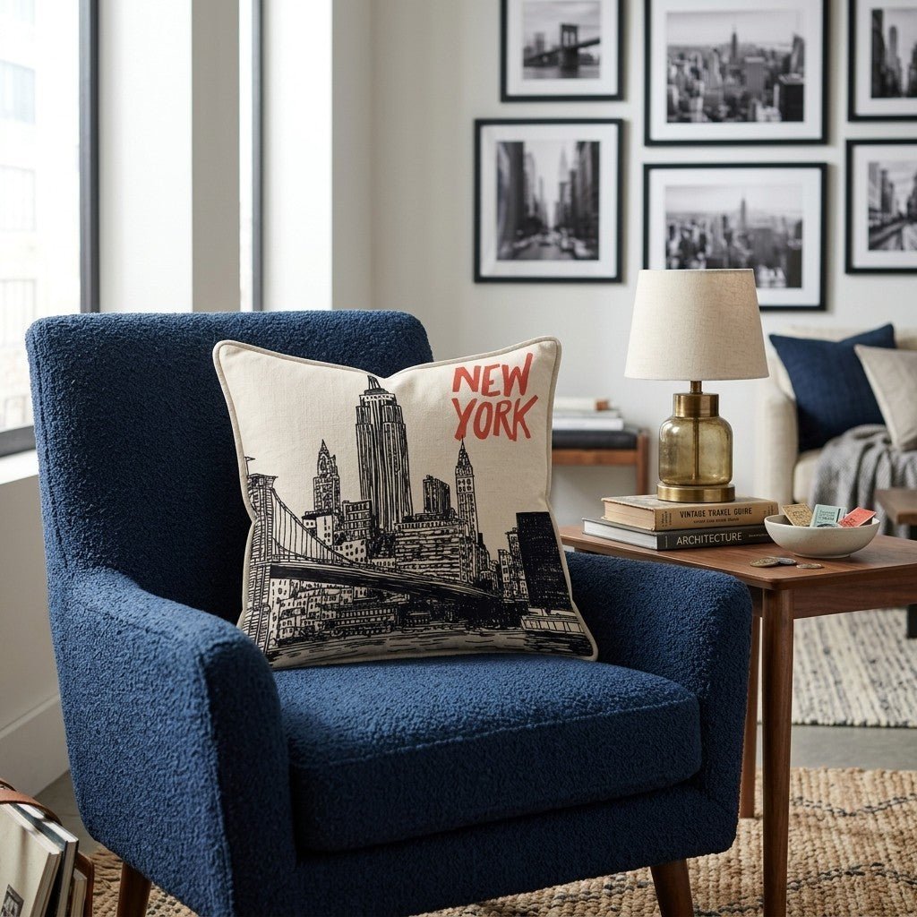Welcome to New York Throw Pillow - Benton Lane Home - Hillcroft Home