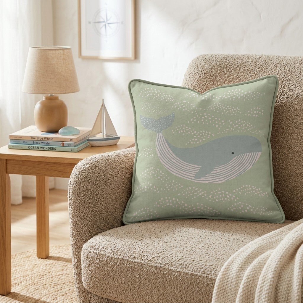 Whale Hello Throw Pillow - Benton Lane Home - Hillcroft Home