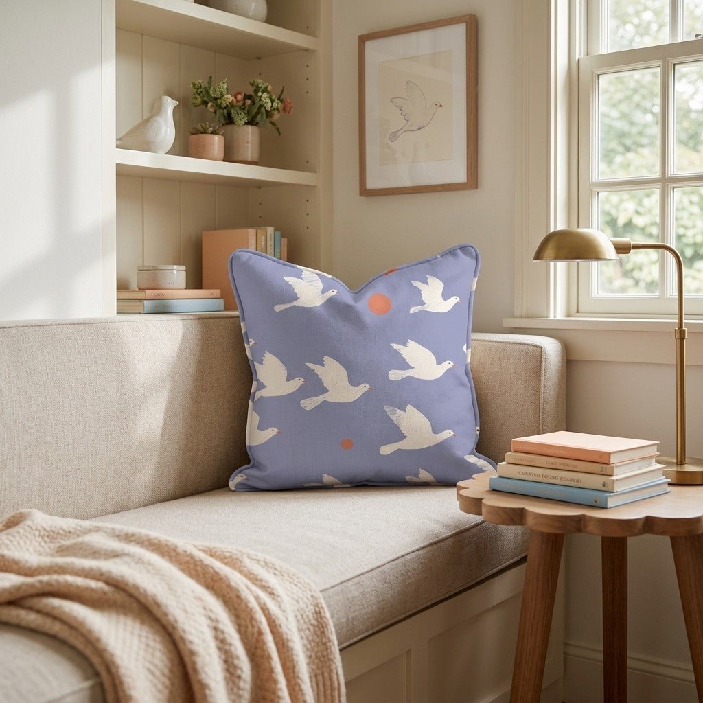 When Doves Fly Throw Pillow - Benton Lane Home - Hillcroft Home