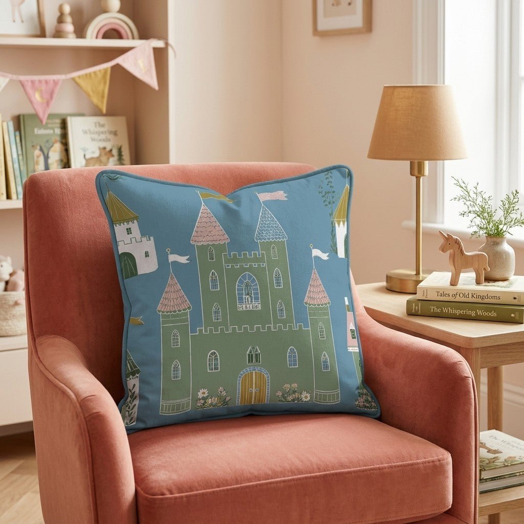 Whimsical Castle Throw Pillow - Benton Lane Home - Hillcroft Home
