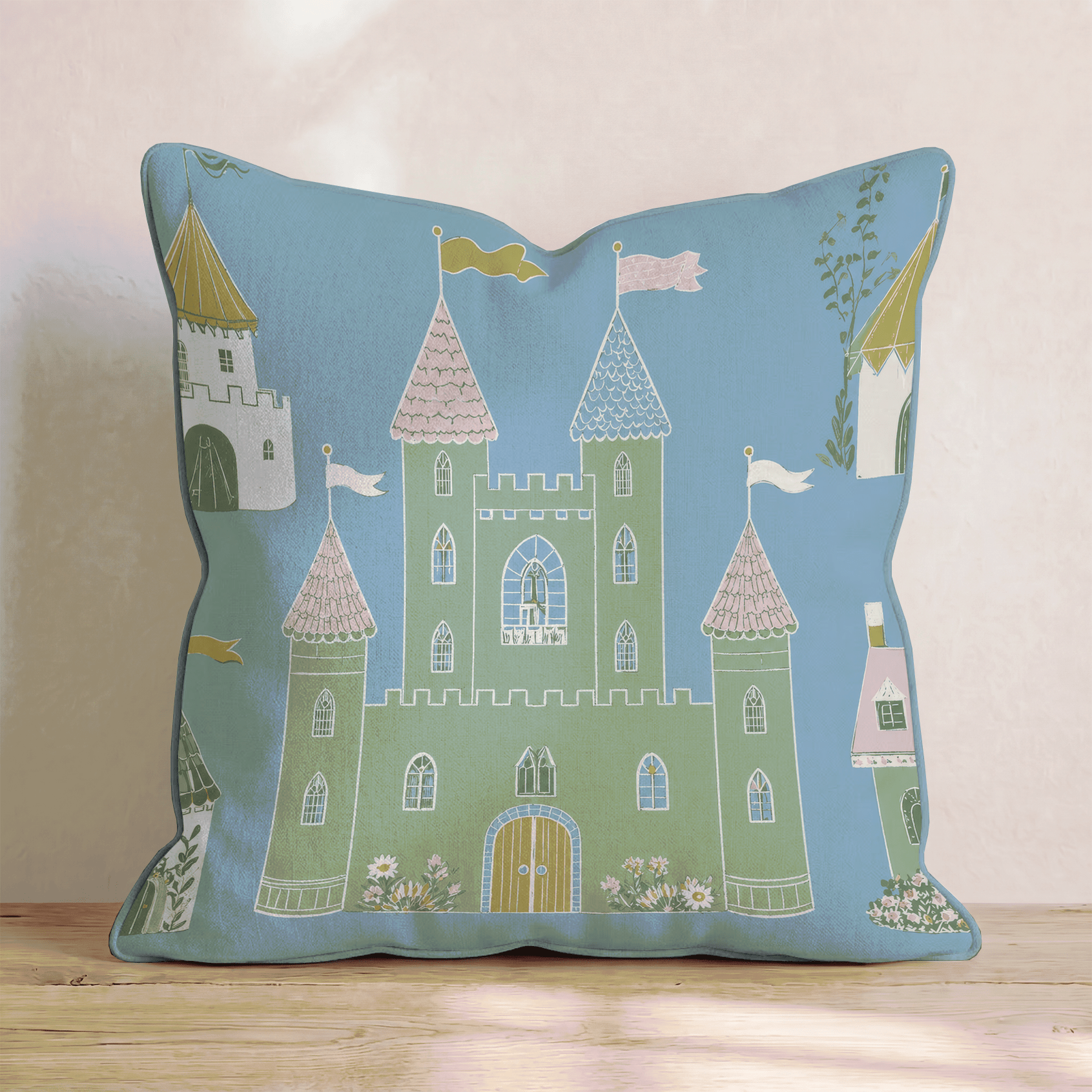 Whimsical Castle Throw Pillow - Benton Lane Home - Hillcroft Home