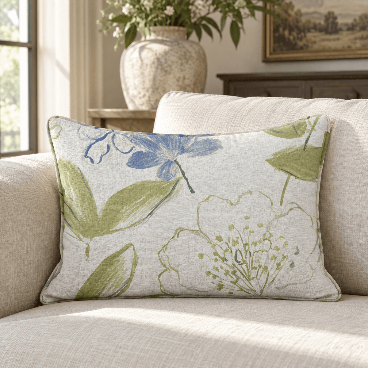 Whisper Bloom Throw Pillow throw pillow - Hillcroft Home