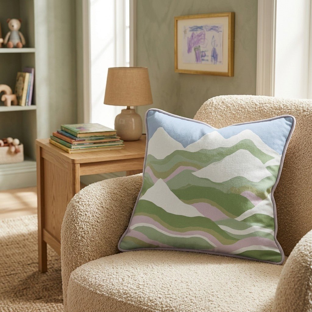 White Topped Peaks Throw Pillow - Benton Lane Home - Hillcroft Home