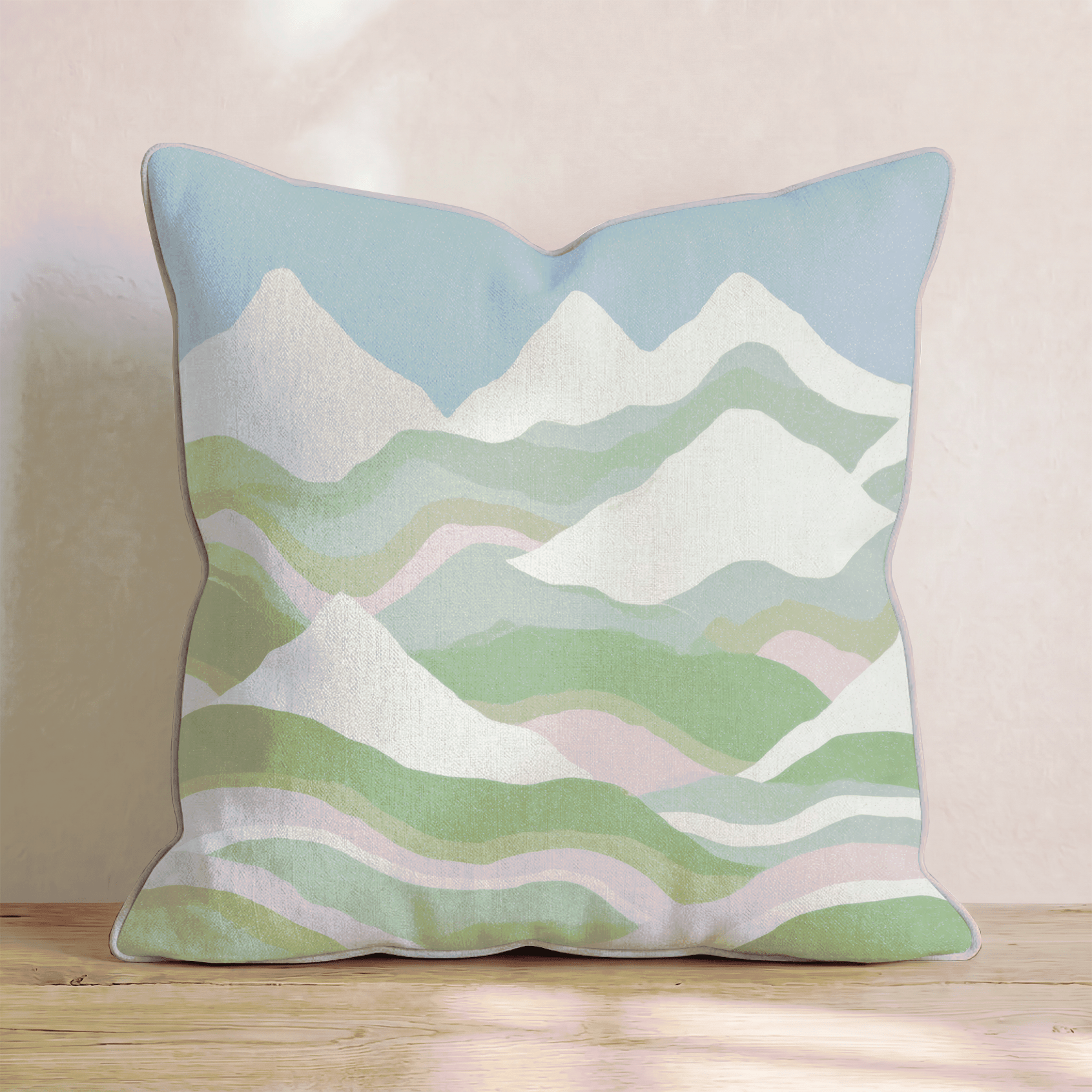 White Topped Peaks Throw Pillow - Benton Lane Home - Hillcroft Home