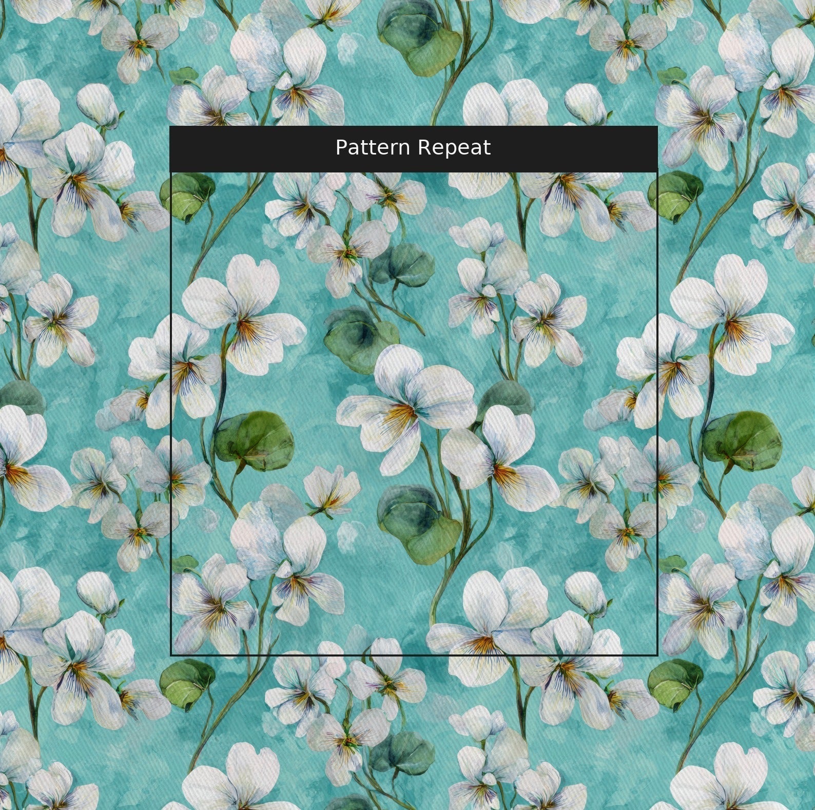 White Violets Blue - Fabric - Benton Lane Home - Lemon Park