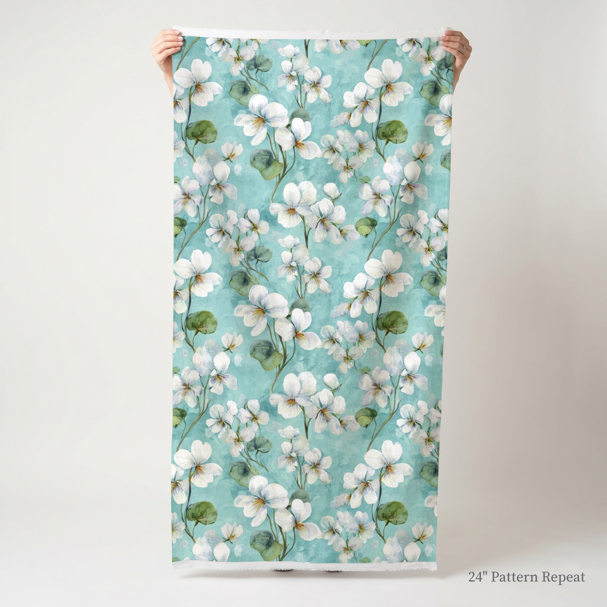 White Violets Blue - Fabric - Benton Lane Home - Lemon Park