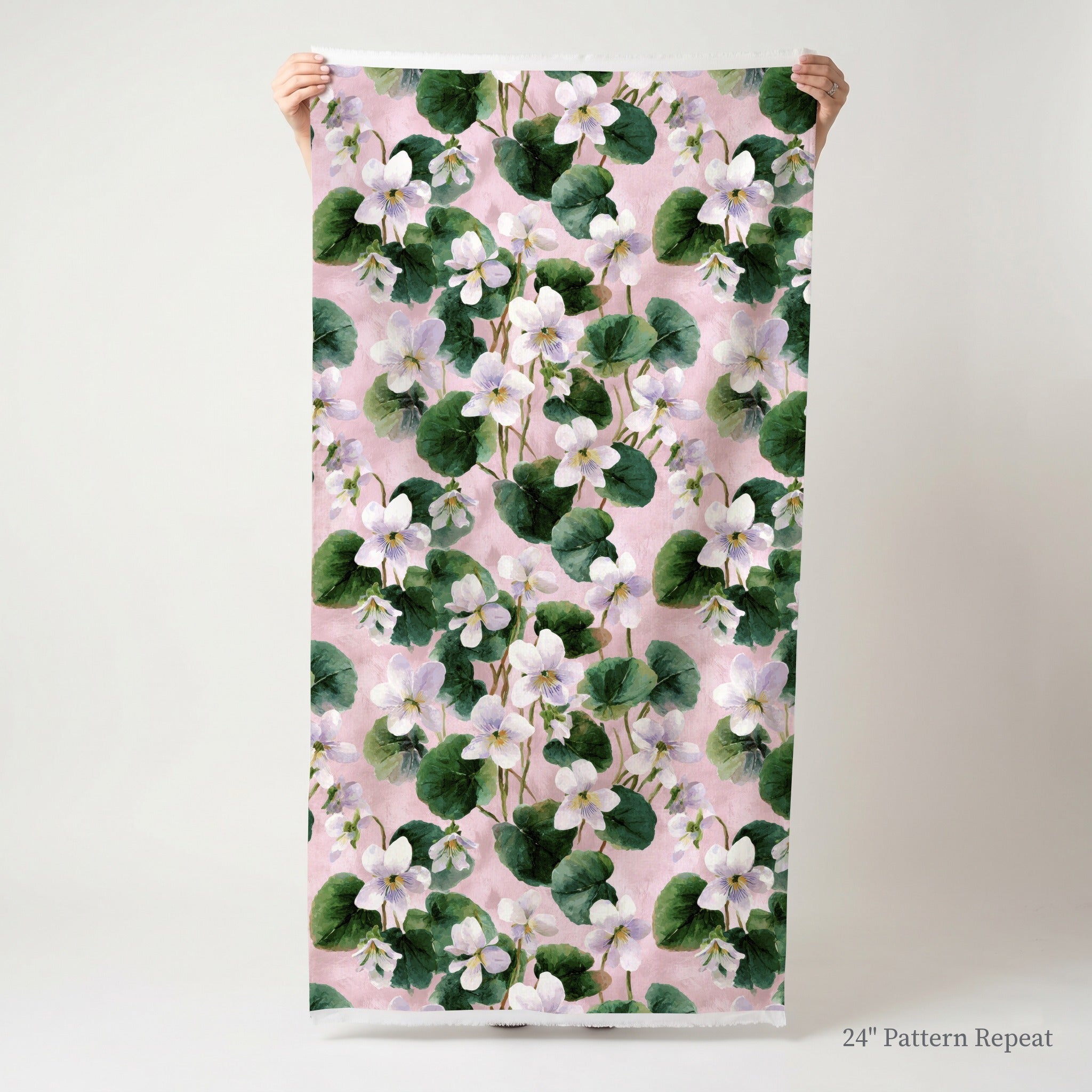 White Violets Pink - Fabric - Benton Lane Home - Lemon Park