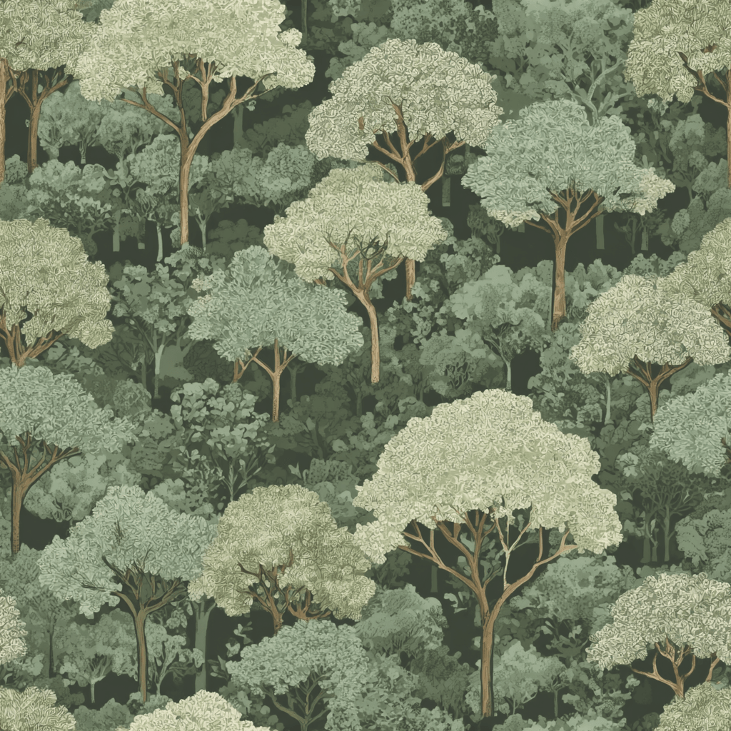 Wild Cypress Wallpaper - Benton Lane Home - Painted Paper