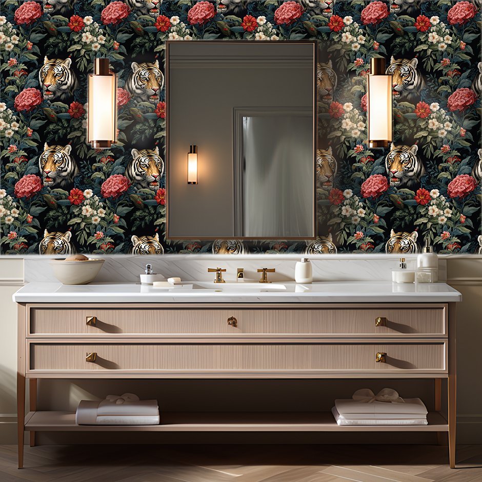 Wild Elegance Wallpaper - Benton Lane Home - Painted Paper