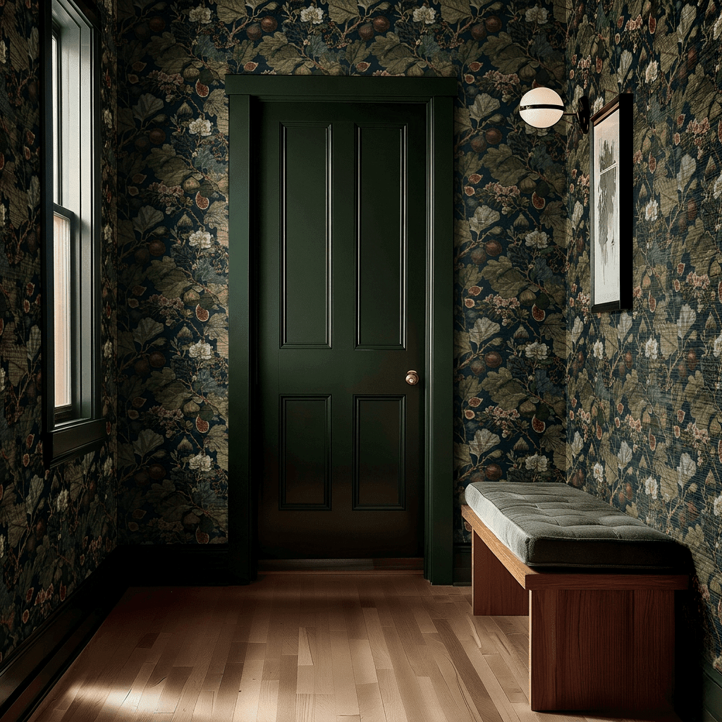 Wild Fig Grove Faux Grasscloth Wallpaper - Benton Lane Home - Painted Paper