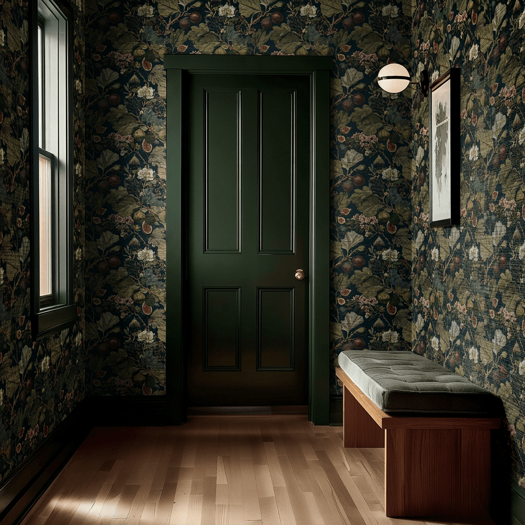 Wild Fig Grove Faux Grasscloth Wallpaper - Painted Paper