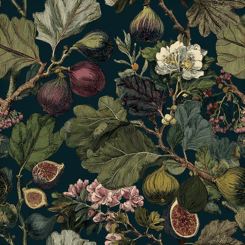 Wild Fig Grove Wallpaper - Benton Lane Home - Painted Paper