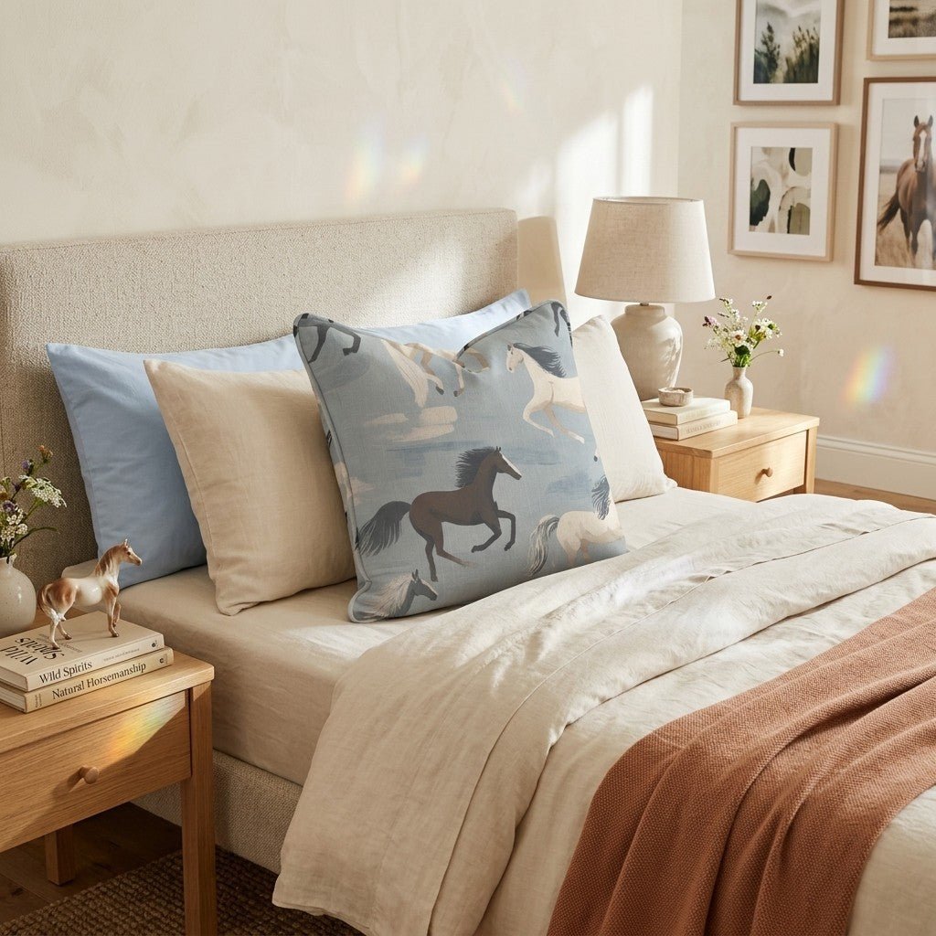 Wild Horses Throw Pillow - Benton Lane Home - Hillcroft Home