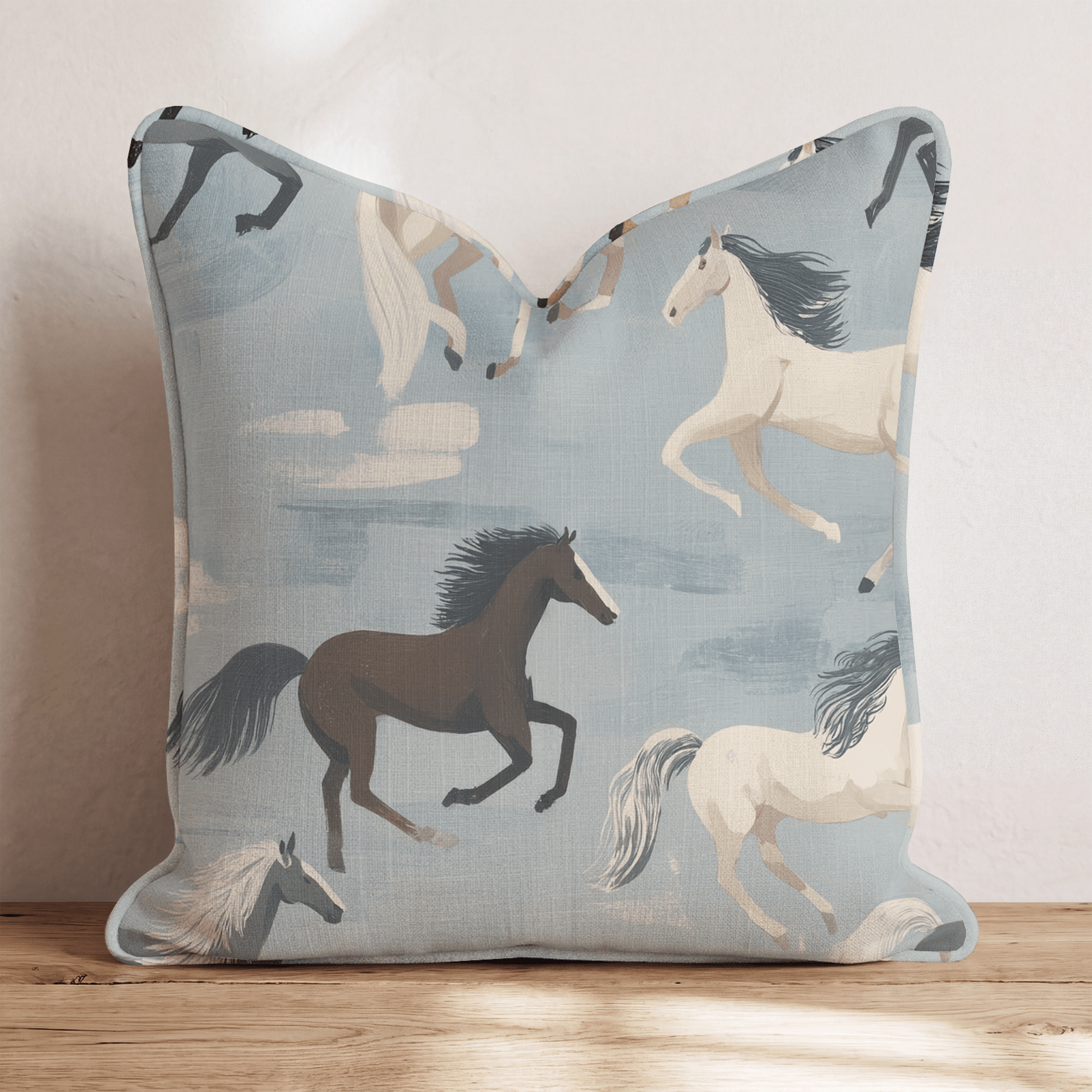 Wild Horses Throw Pillow - Benton Lane Home - Hillcroft Home