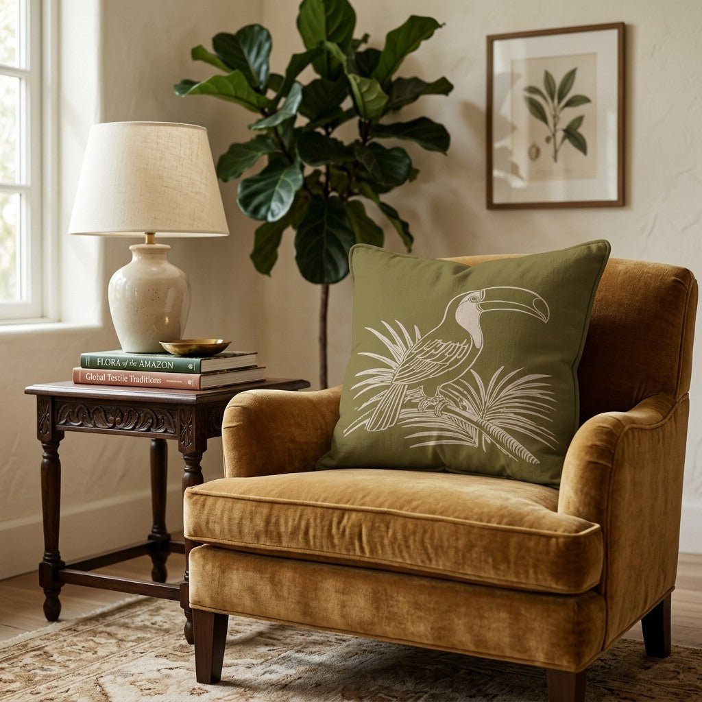 Wild Toucan Throw Pillow - Benton Lane Home - Hillcroft Home
