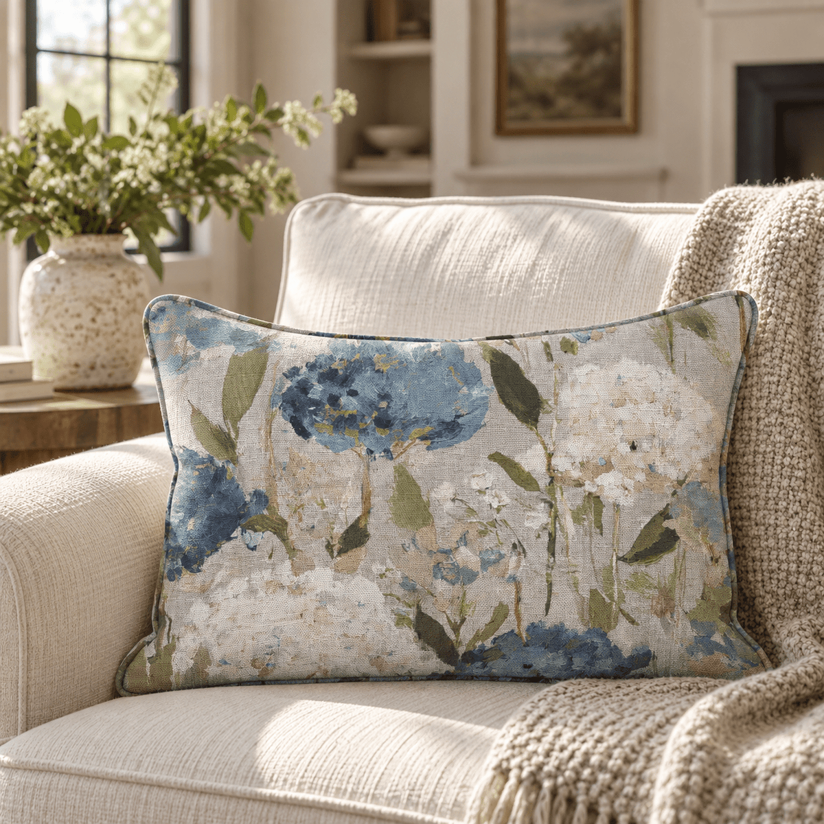 Wildflower Field Throw Pillow - Benton Lane Home - Hillcroft Home