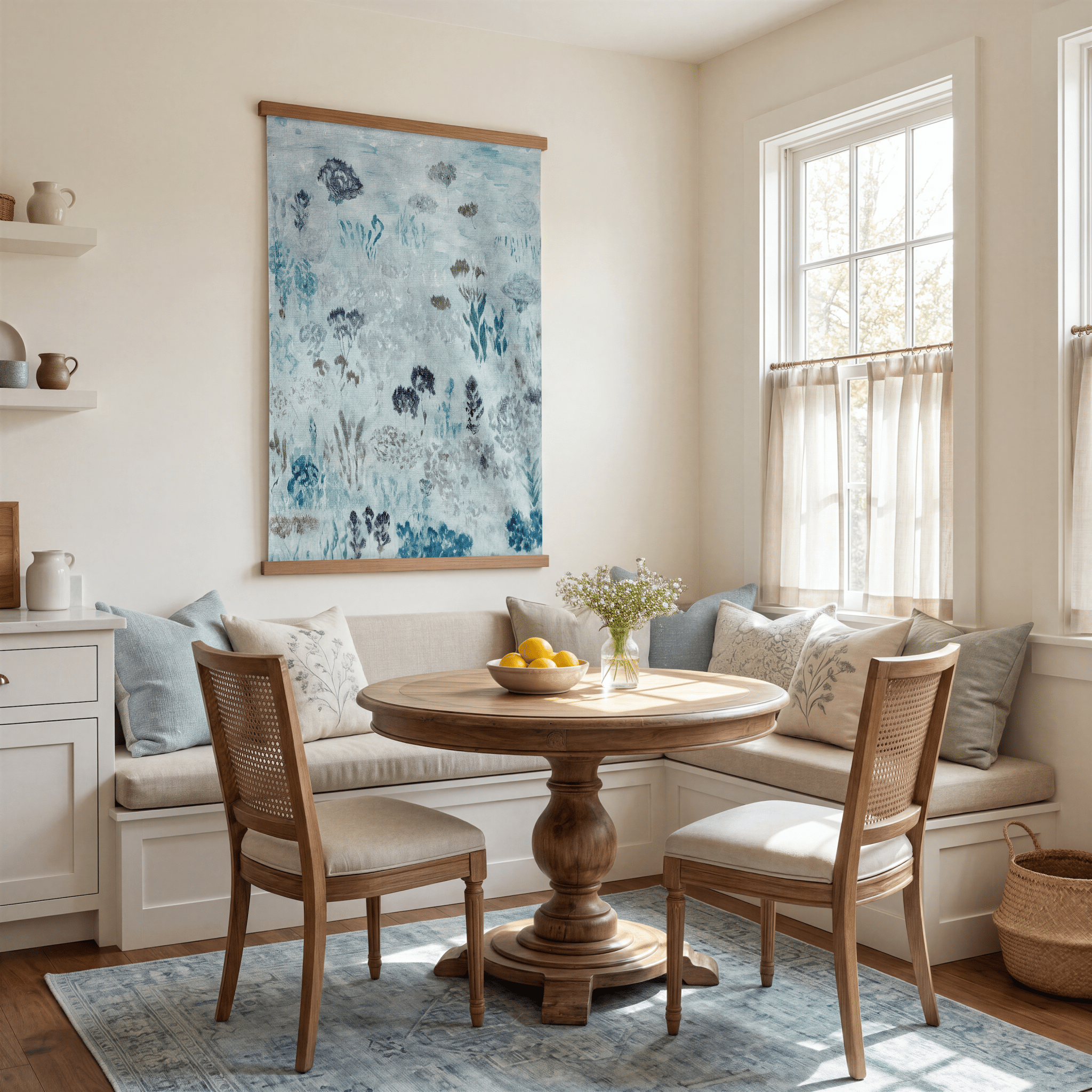 Wildflower Linen (Blue) - Tapestry - Lemon Park