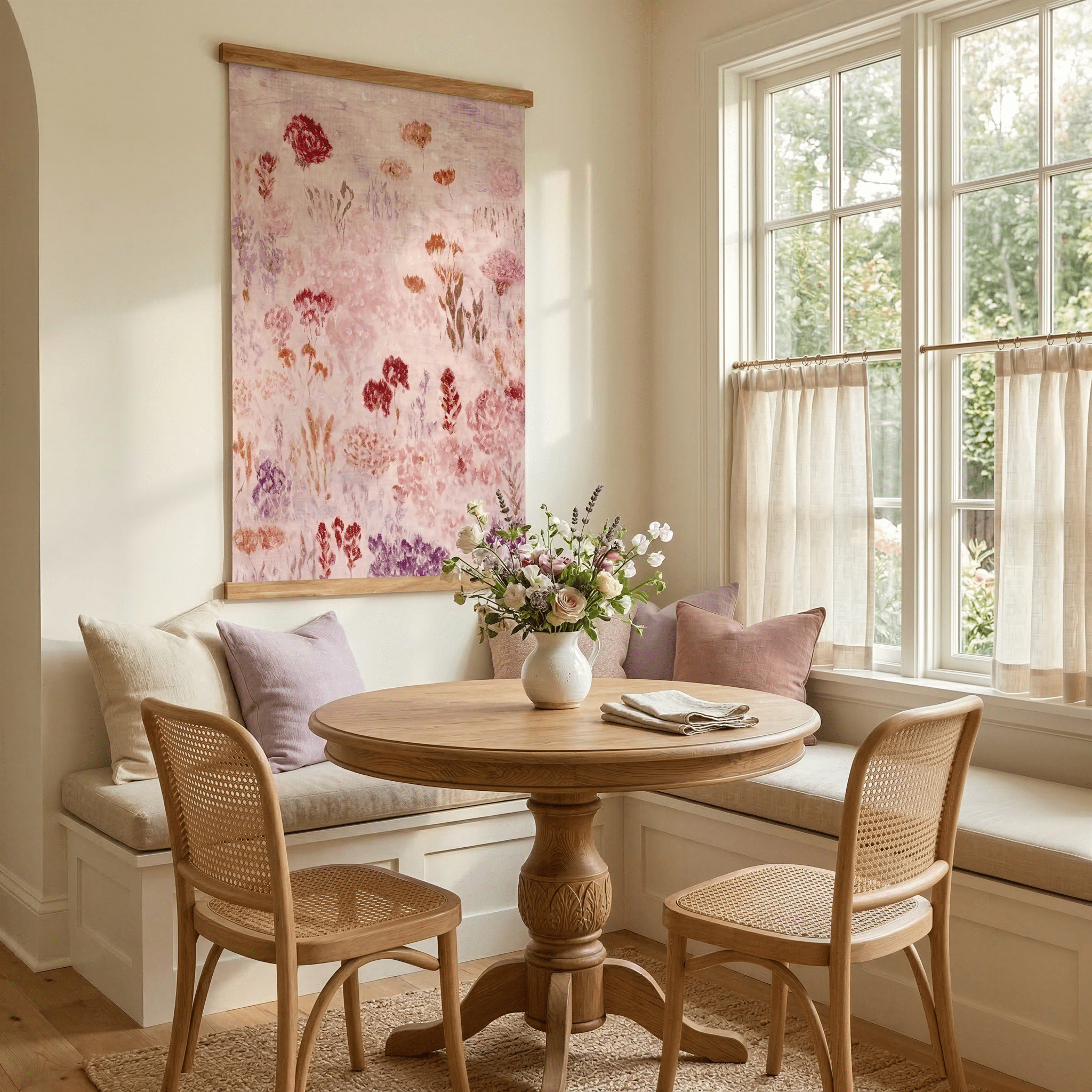 Wildflower Linen (Pink) - Tapestry - Benton Lane Home - Lemon Park