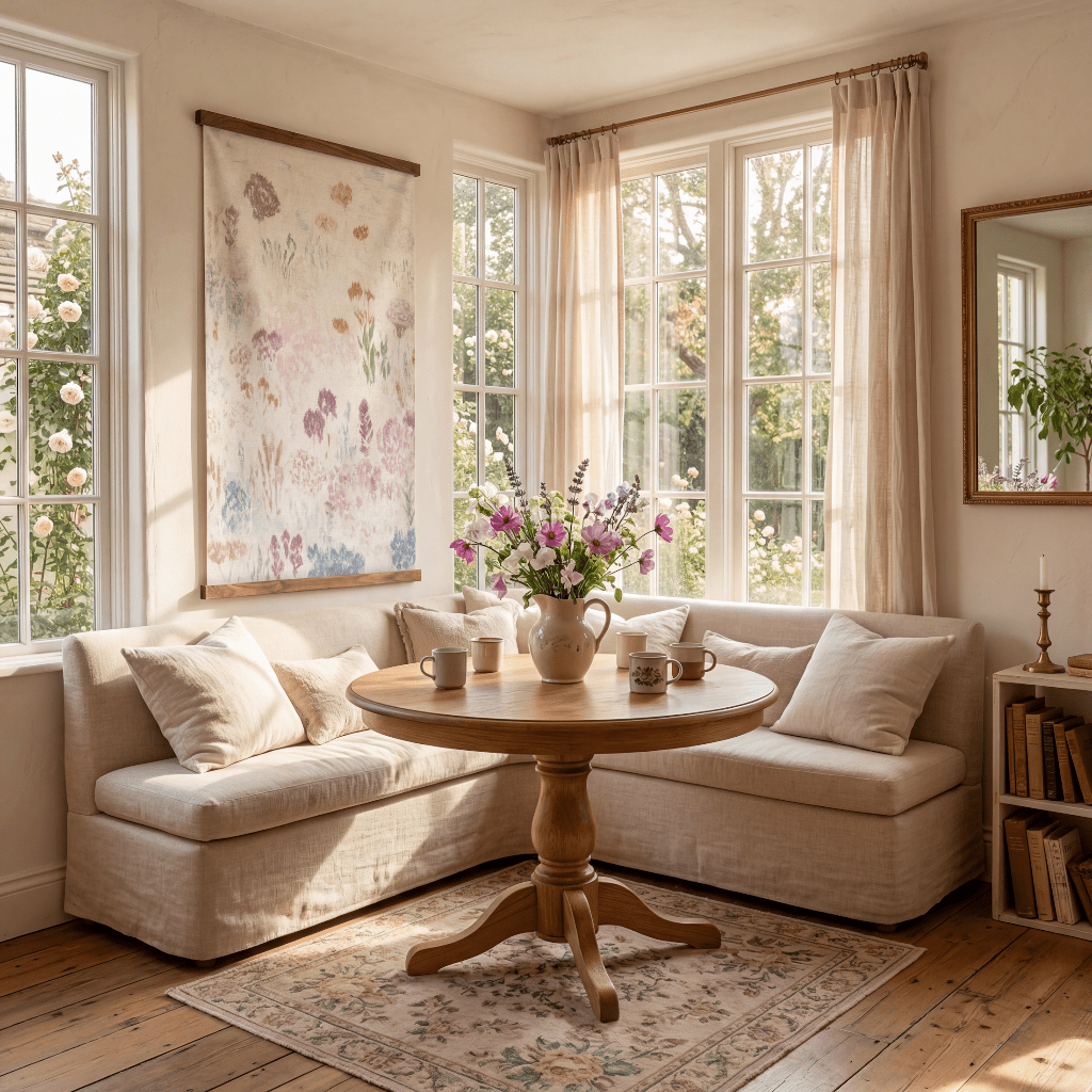 Wildflower Linen (White) - Tapestry - Lemon Park