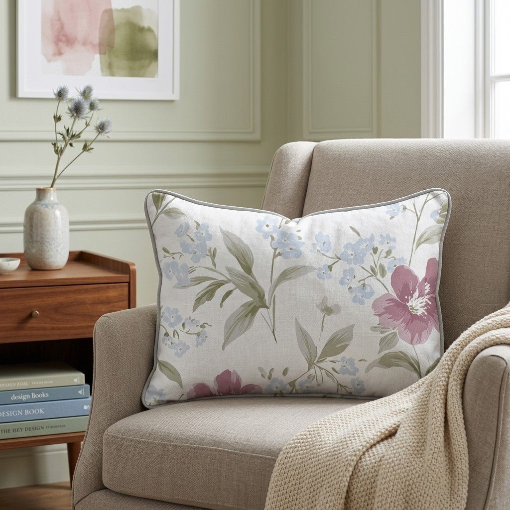 Wildflower Waltz Throw Pillow - Benton Lane Home - Lemon Park