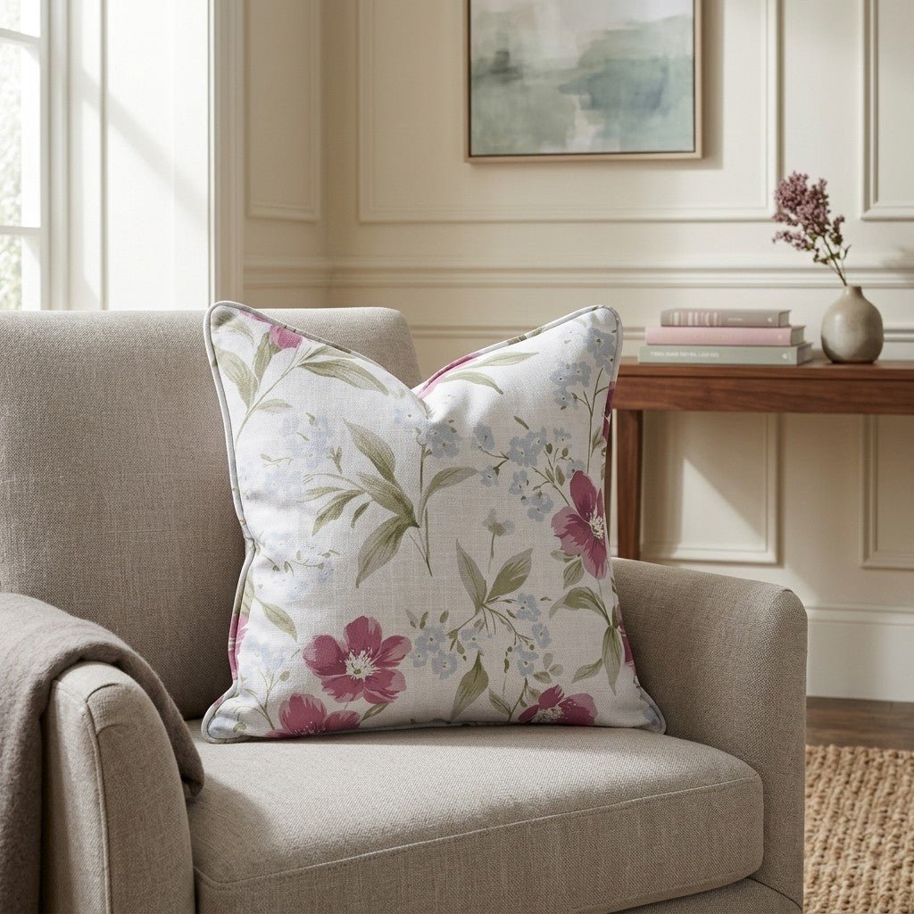 Wildflower Waltz Throw Pillow - Benton Lane Home - Lemon Park