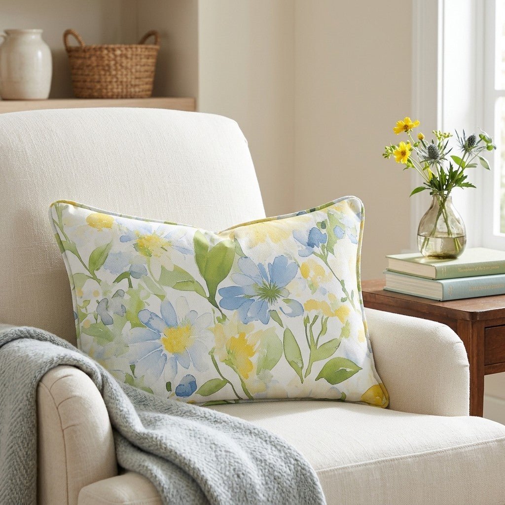 Wildflower Whimsy Throw Pillow - Benton Lane Home - Lemon Park