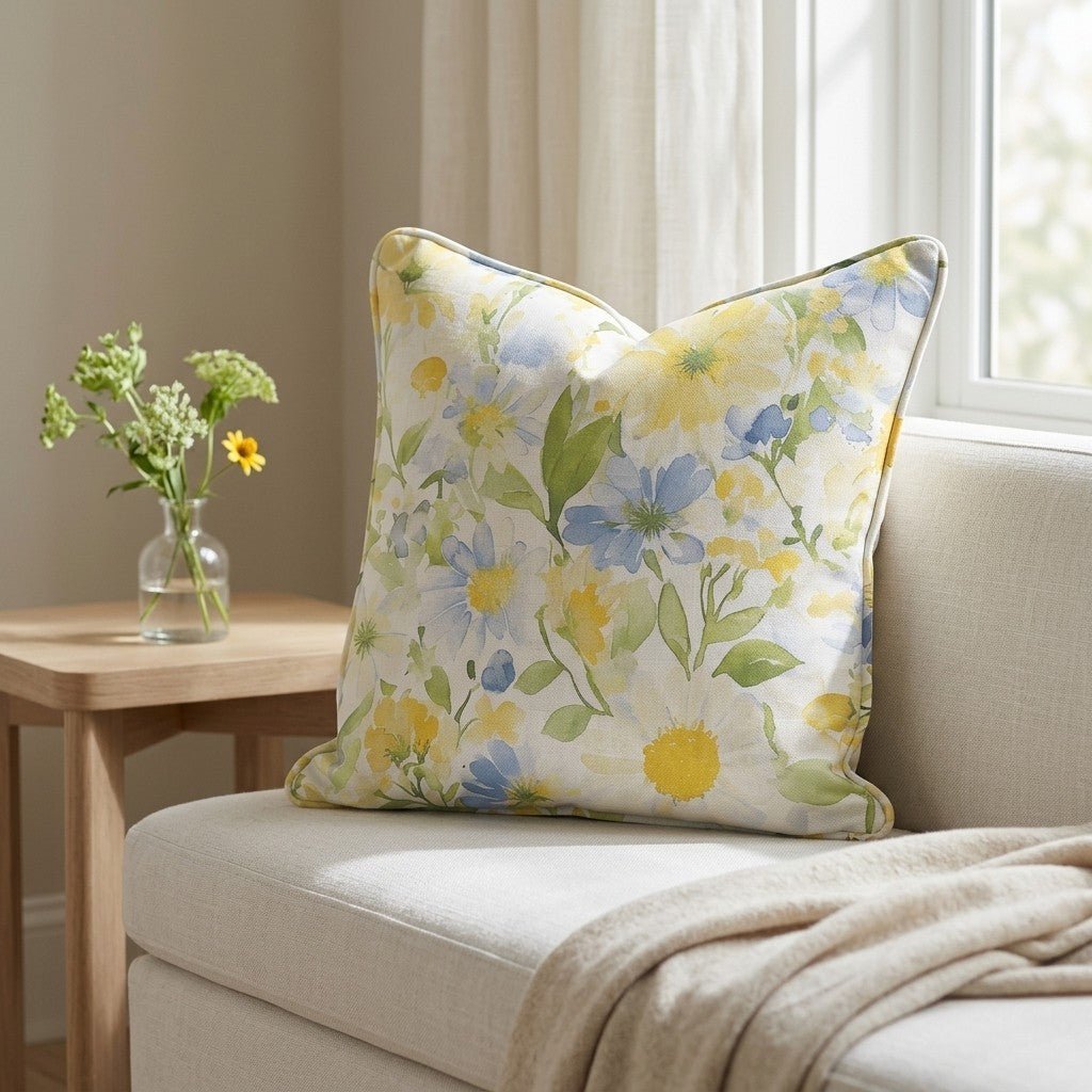 Wildflower Whimsy Throw Pillow - Benton Lane Home - Lemon Park