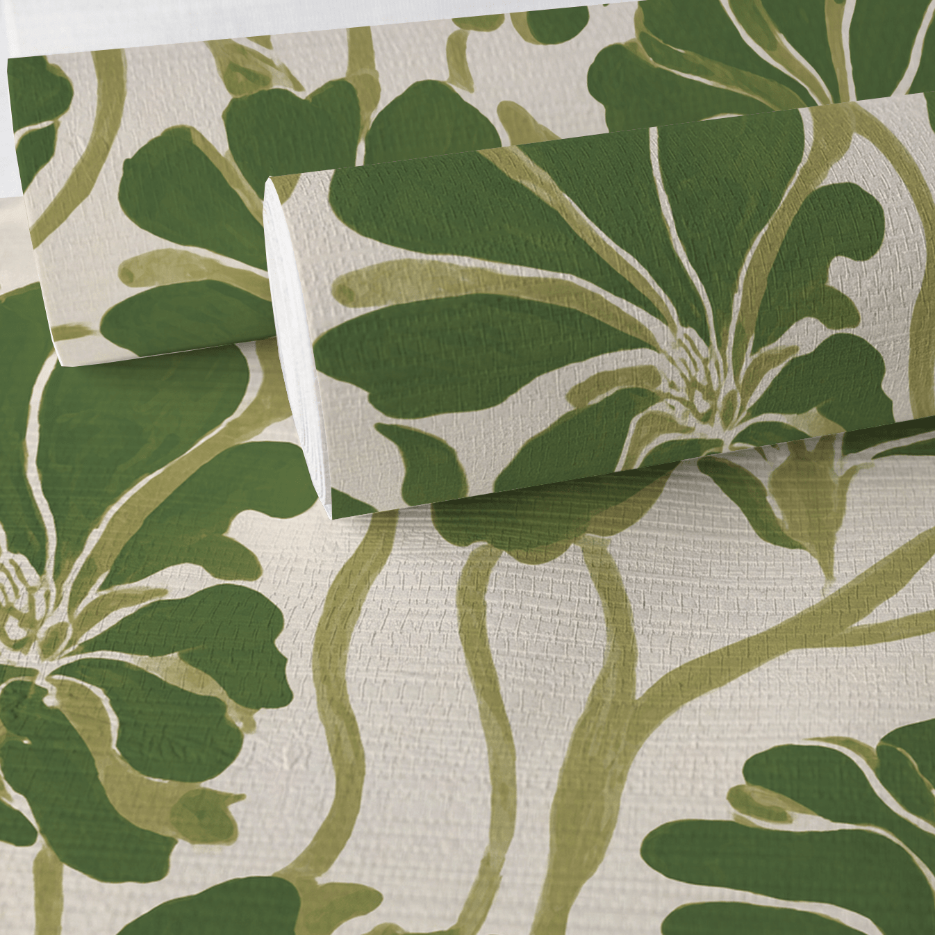 Wildflowers of Tuscany Faux Grasscloth Wallpaper - Painted Paper