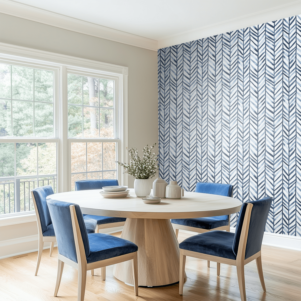 Willow Chevron Wallpaper - Benton Lane Home - Painted Paper
