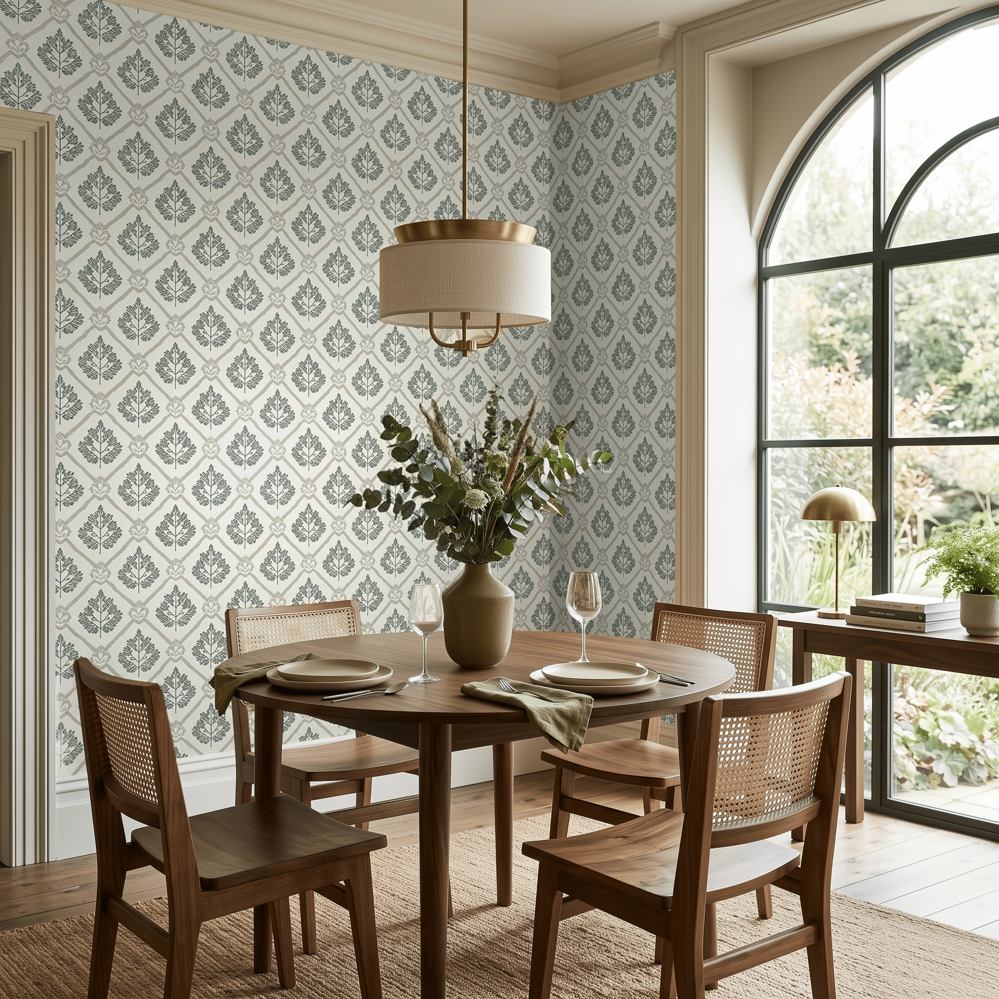 Willow Damask Wallpaper - Benton Lane Home - Benton Lane