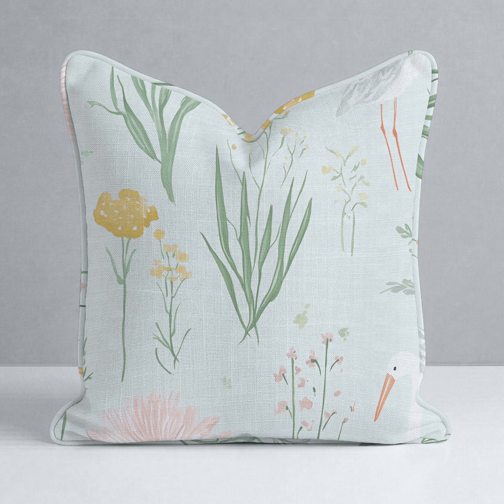 Willow Wading Throw Pillow - Benton Lane Home - Lemon Park