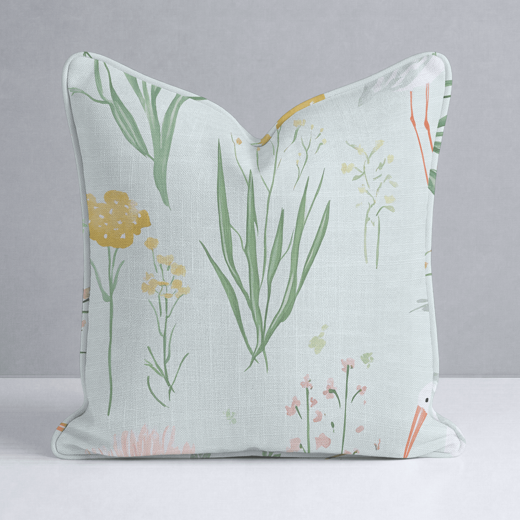 Willow Wading Throw Pillow - Benton Lane Home - Lemon Park