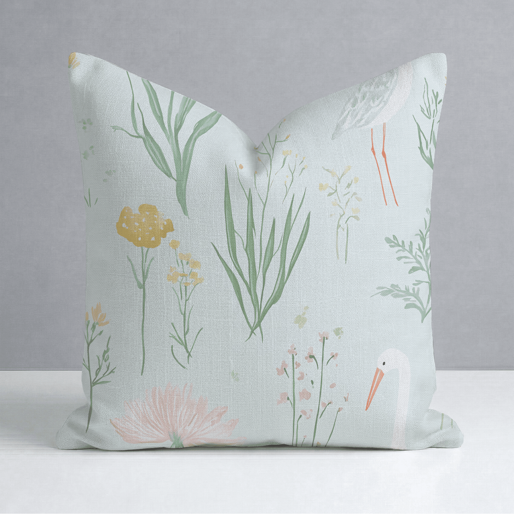 Willow Wading Throw Pillow - Benton Lane Home - Lemon Park