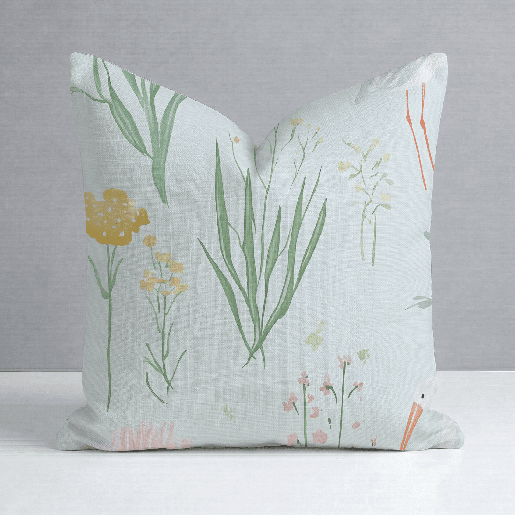 Willow Wading Throw Pillow - Benton Lane Home - Lemon Park