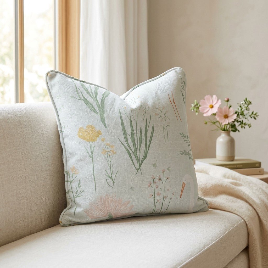 Willow Wading Throw Pillow - Benton Lane Home - Lemon Park