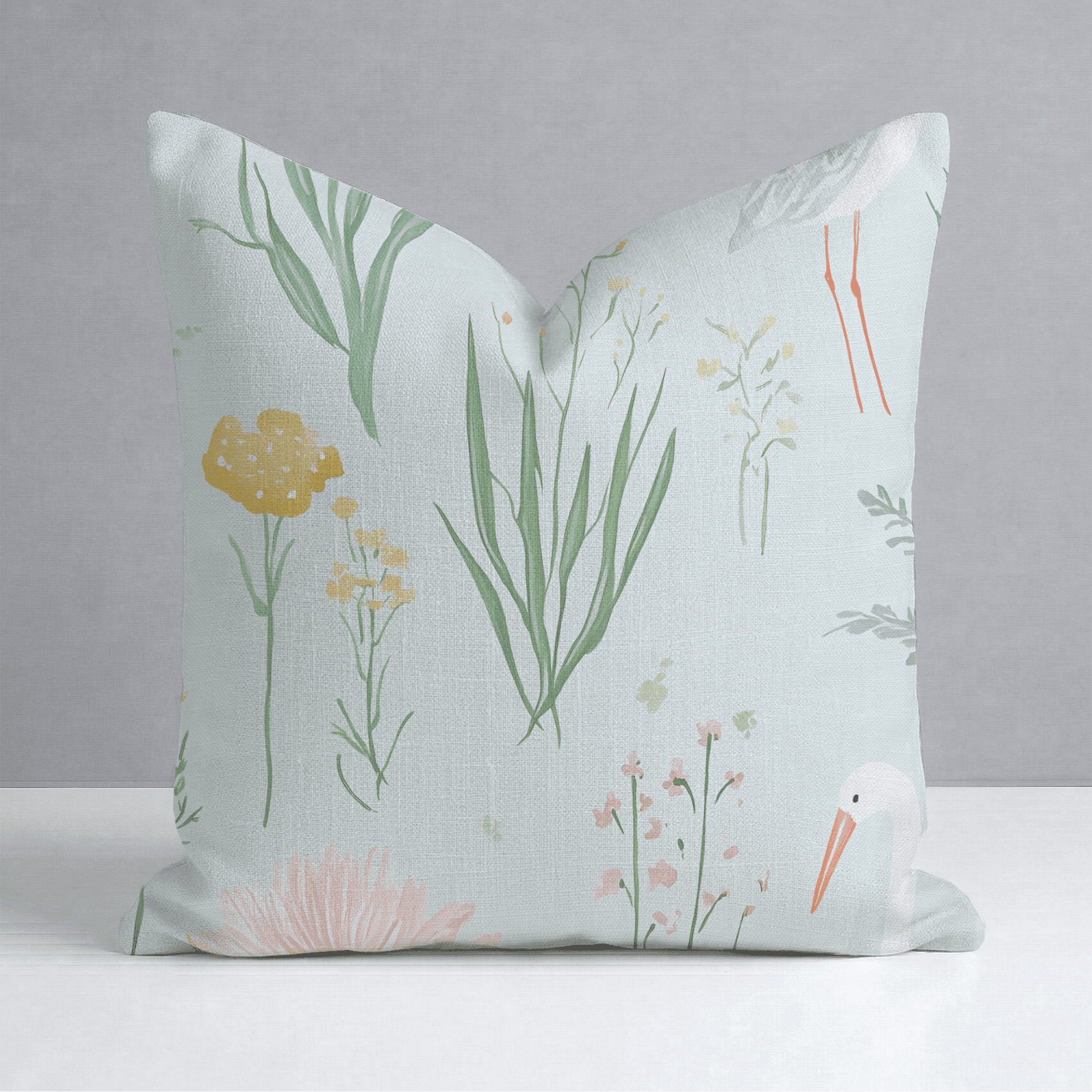 Willow Wading Throw Pillow - Benton Lane Home - Lemon Park