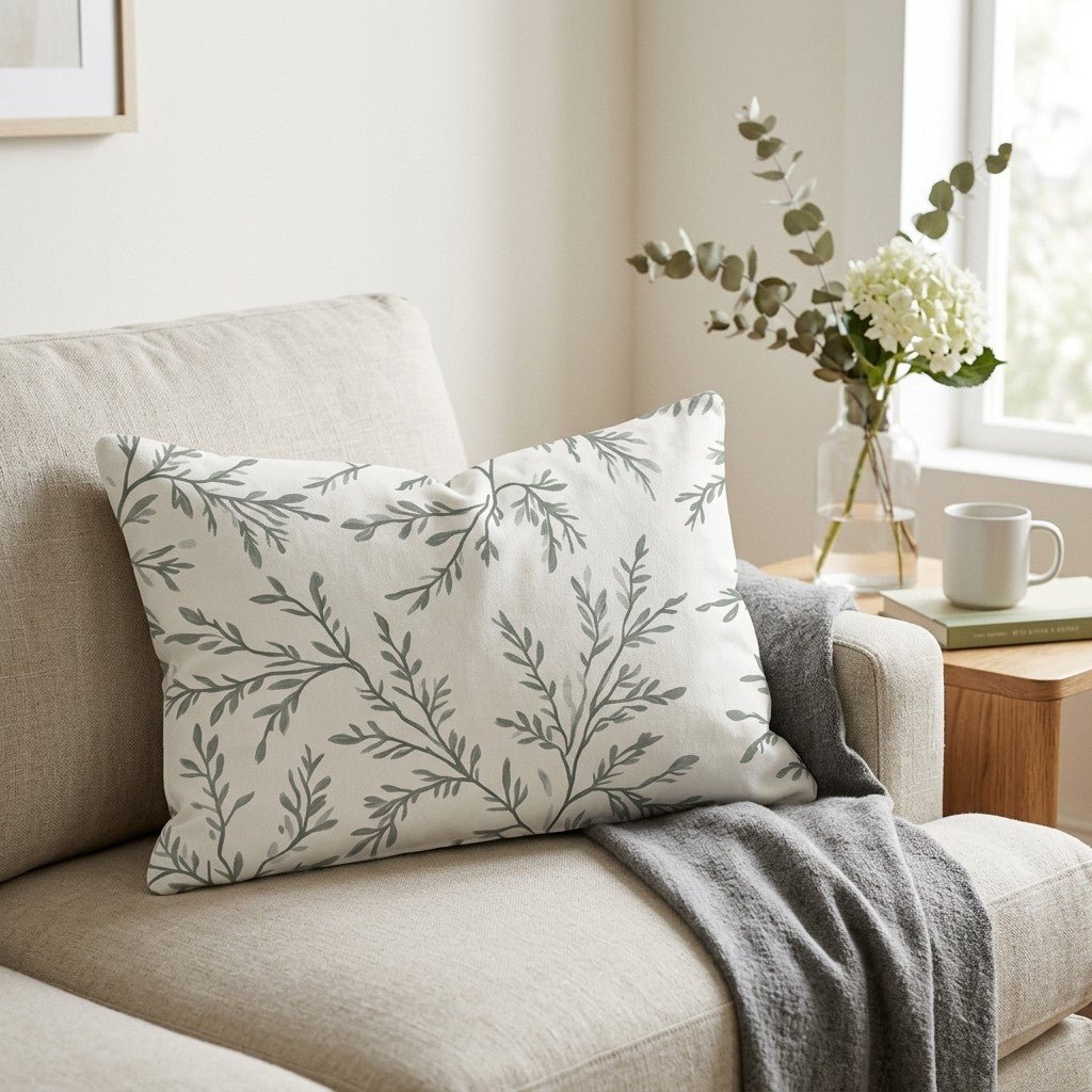 Willow Wreath Throw Pillow - Benton Lane Home - Lemon Park