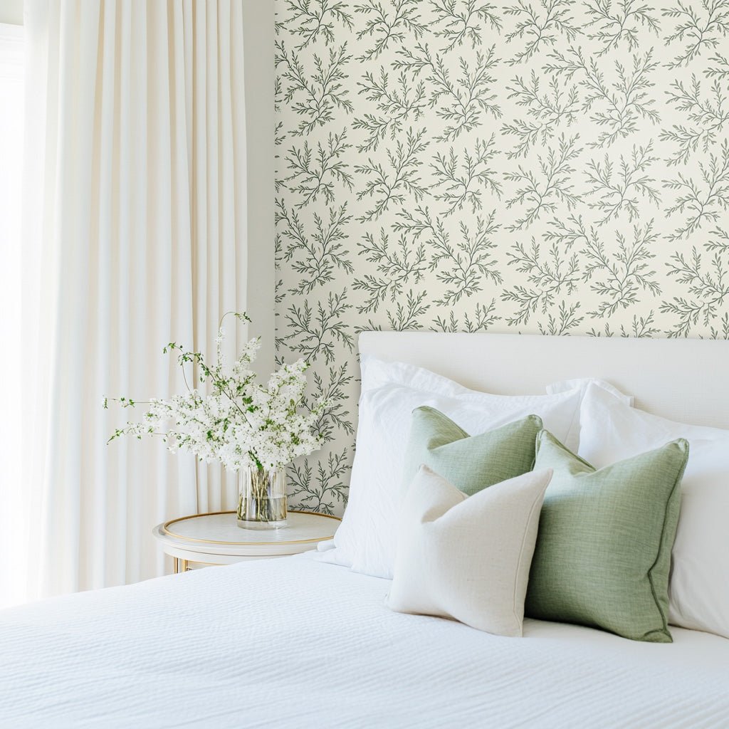 Willow Wreath Wallpaper - Lemon Park