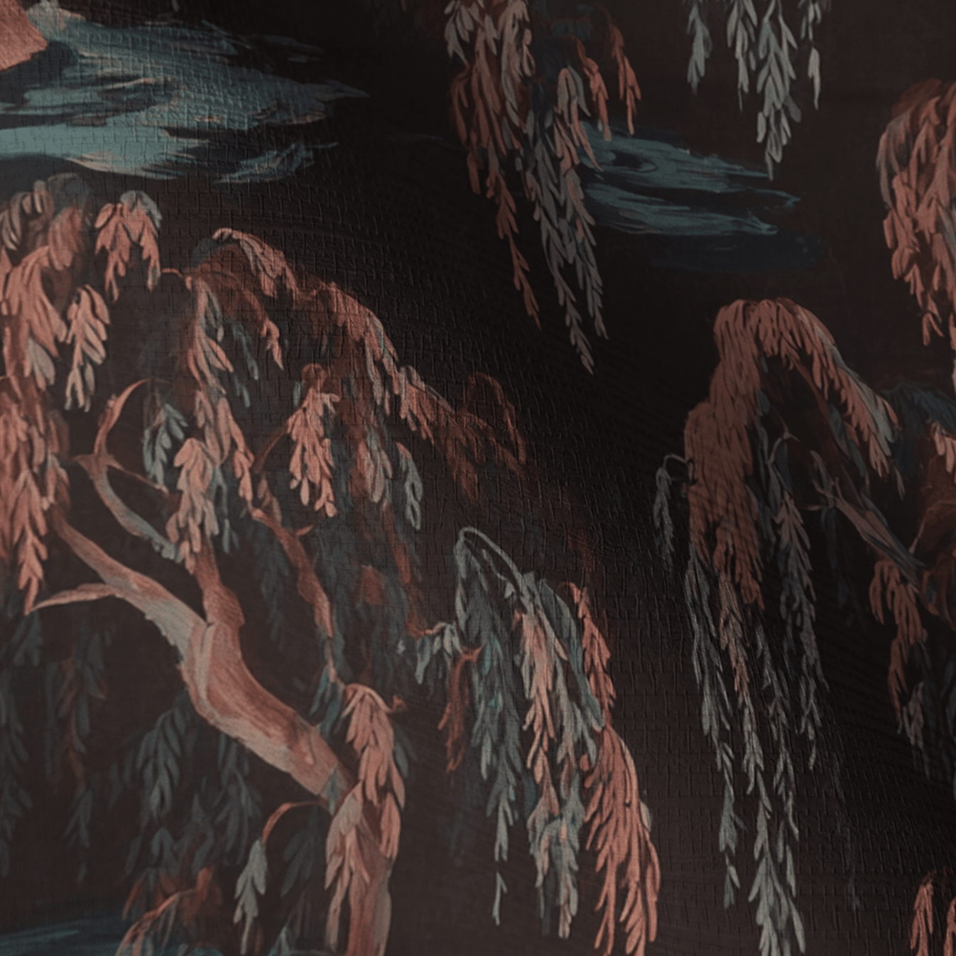 Willowmere Faux Grasscloth Wallpaper - Painted Paper