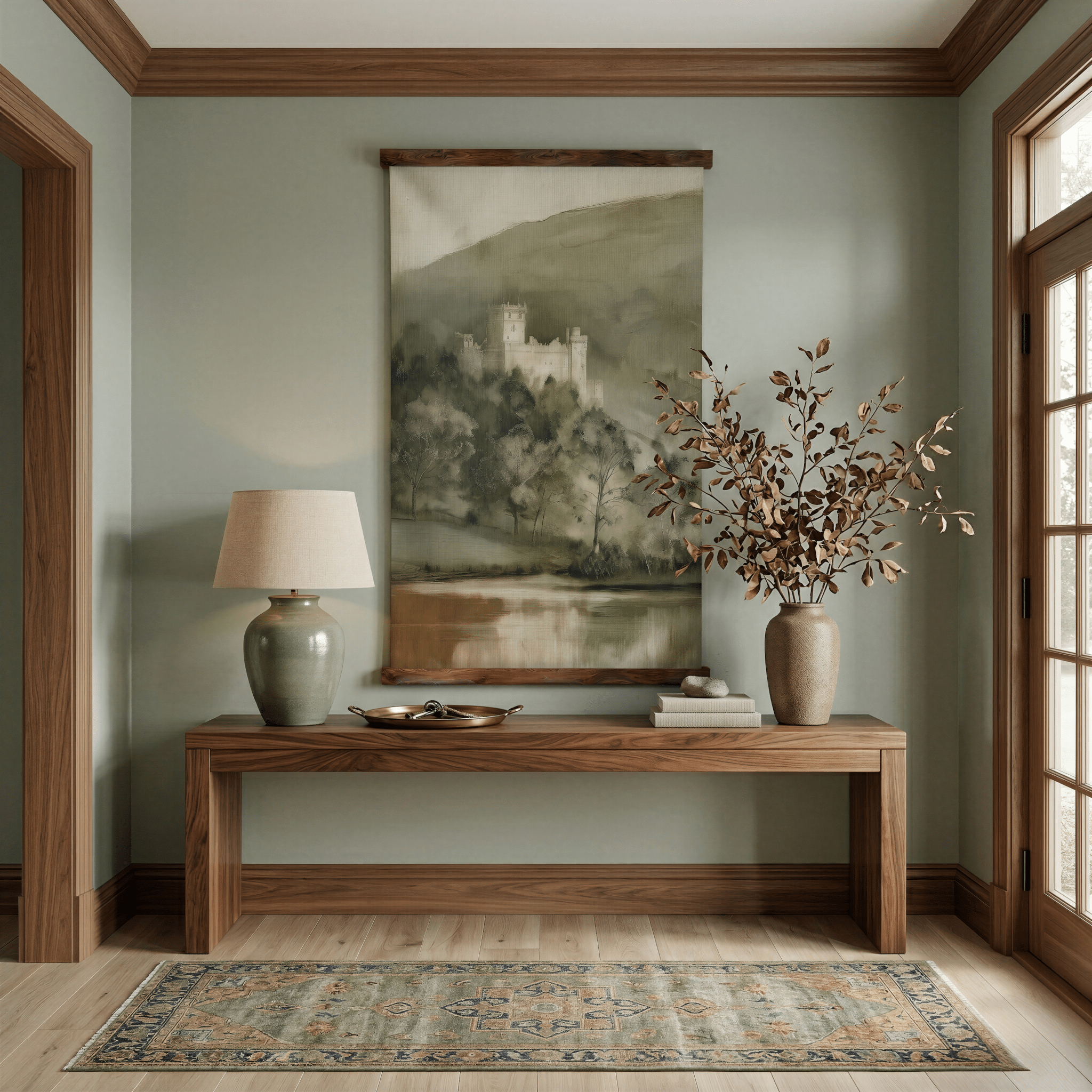 Windsor Castle Overlook - Tapestry - Painted Paper