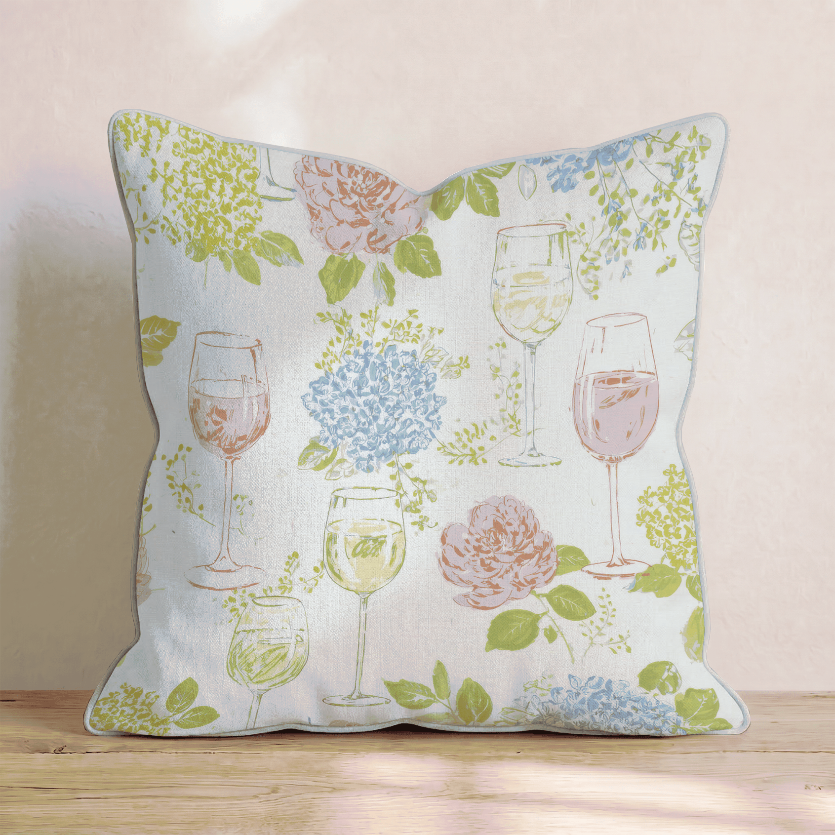 Wine Floral Throw Pillow - Benton Lane Home - Hillcroft Home