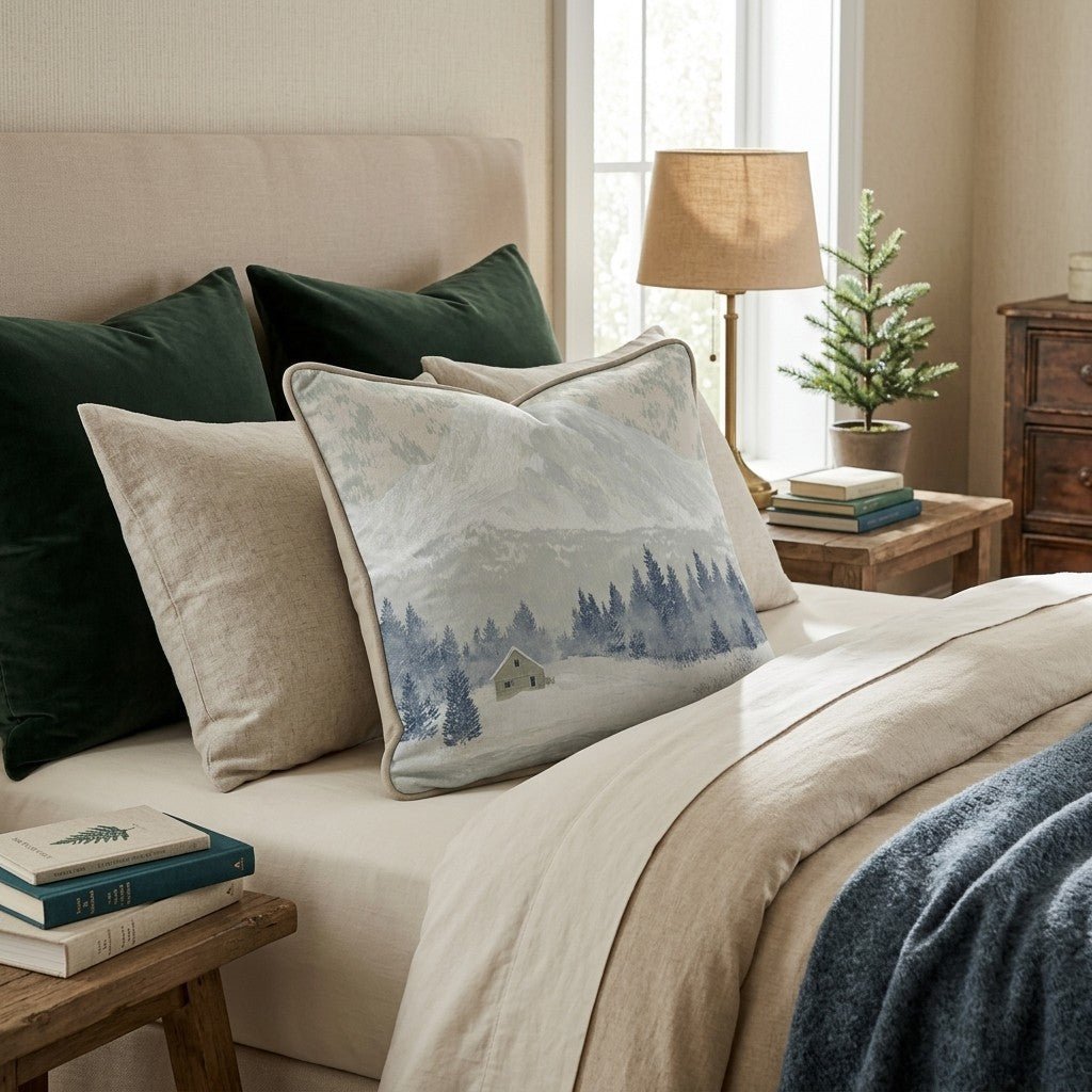 Winter Mountain Throw Pillow - Benton Lane Home - Hillcroft Home