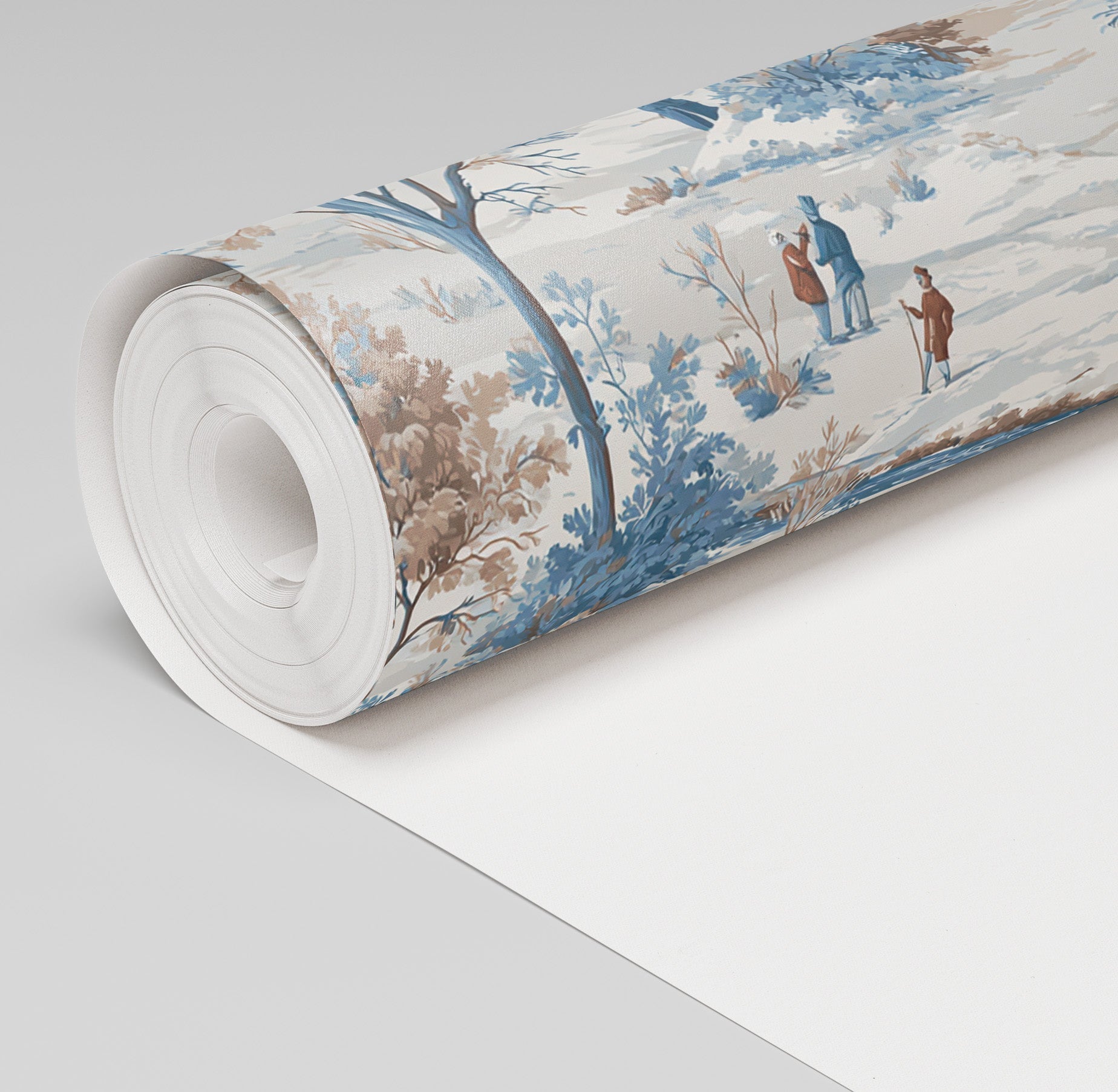 Winter Stroll Wallpaper - Benton Lane Home - Painted Paper