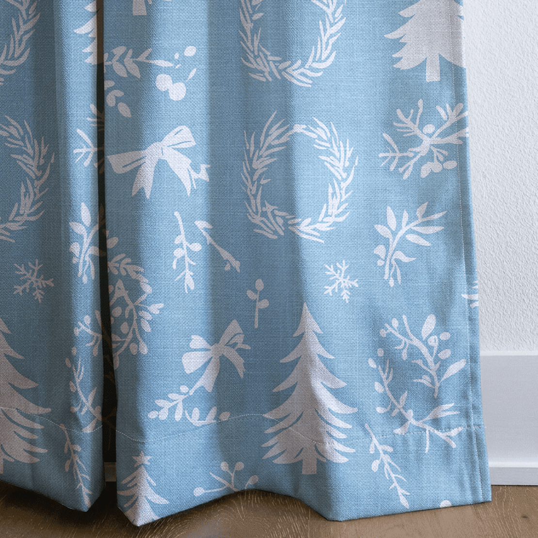 Winter Wreath - Drapery - Benton Lane Home - Lemon Park