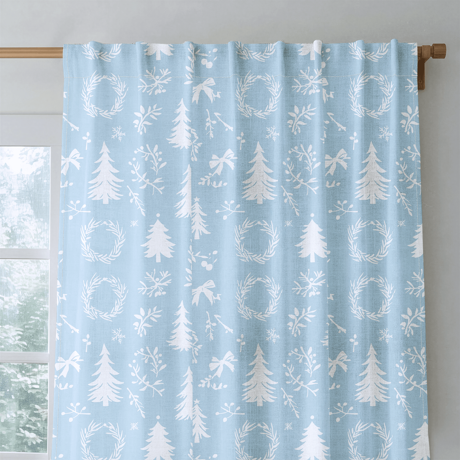 Winter Wreath - Drapery - Benton Lane Home - Lemon Park